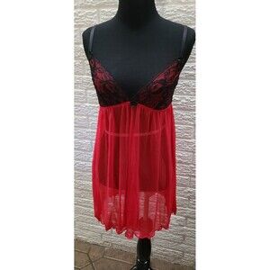 Prima Valentina Black lingerie Women’s Size M Adjustable Strap Lace Accents